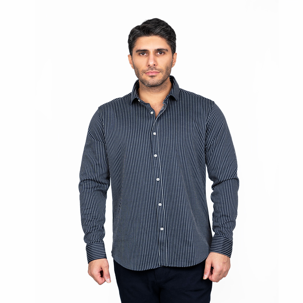 پیراهن آستین بلند کشی kemal stripe