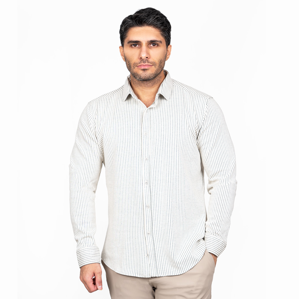 پیراهن آستین بلند کشی kemal stripe
