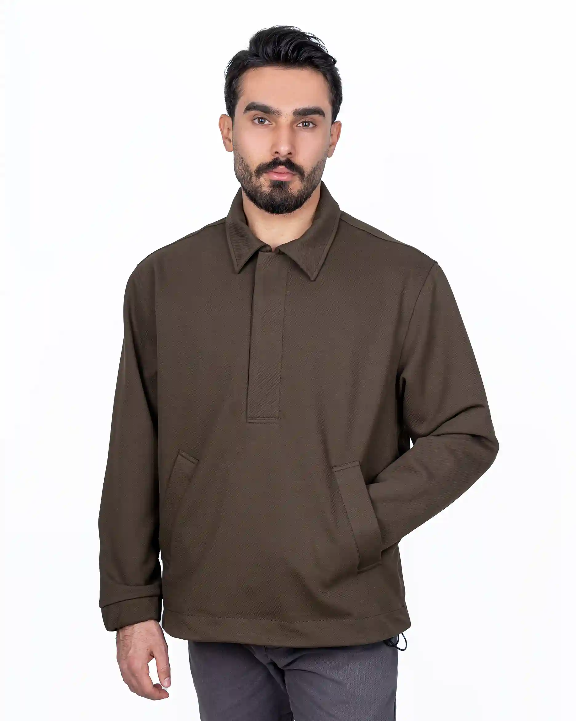 پلیور پیراهنی آستر دار