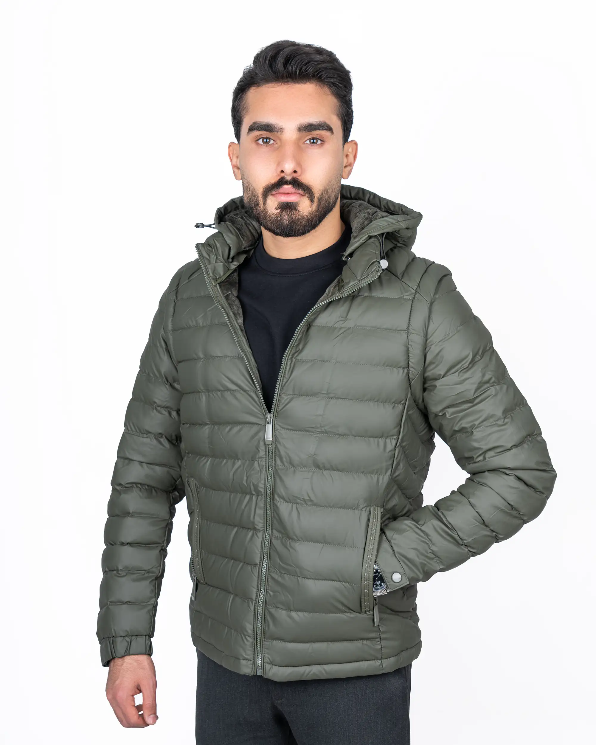 کاپشن زمستانی بادی پافر شو چرم